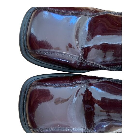 Rieker Burgundy Patent Leather Square Toe Slip On Dress Shoe - Picture 4 of 8
